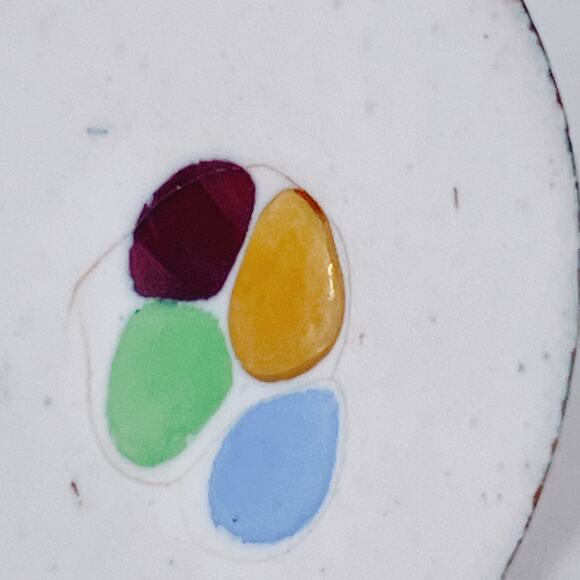 VTG 1950s Screw Back Earrings Enamel Copper Mid Century Modern - Picture 12 of 12